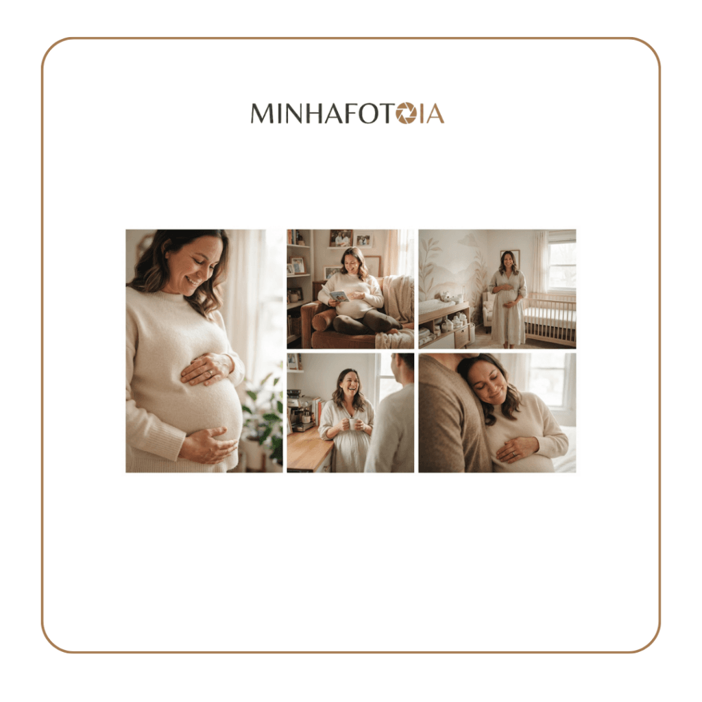 Prompt para Ensaio Gestante IA - minimalista - minhafotoia.com.br