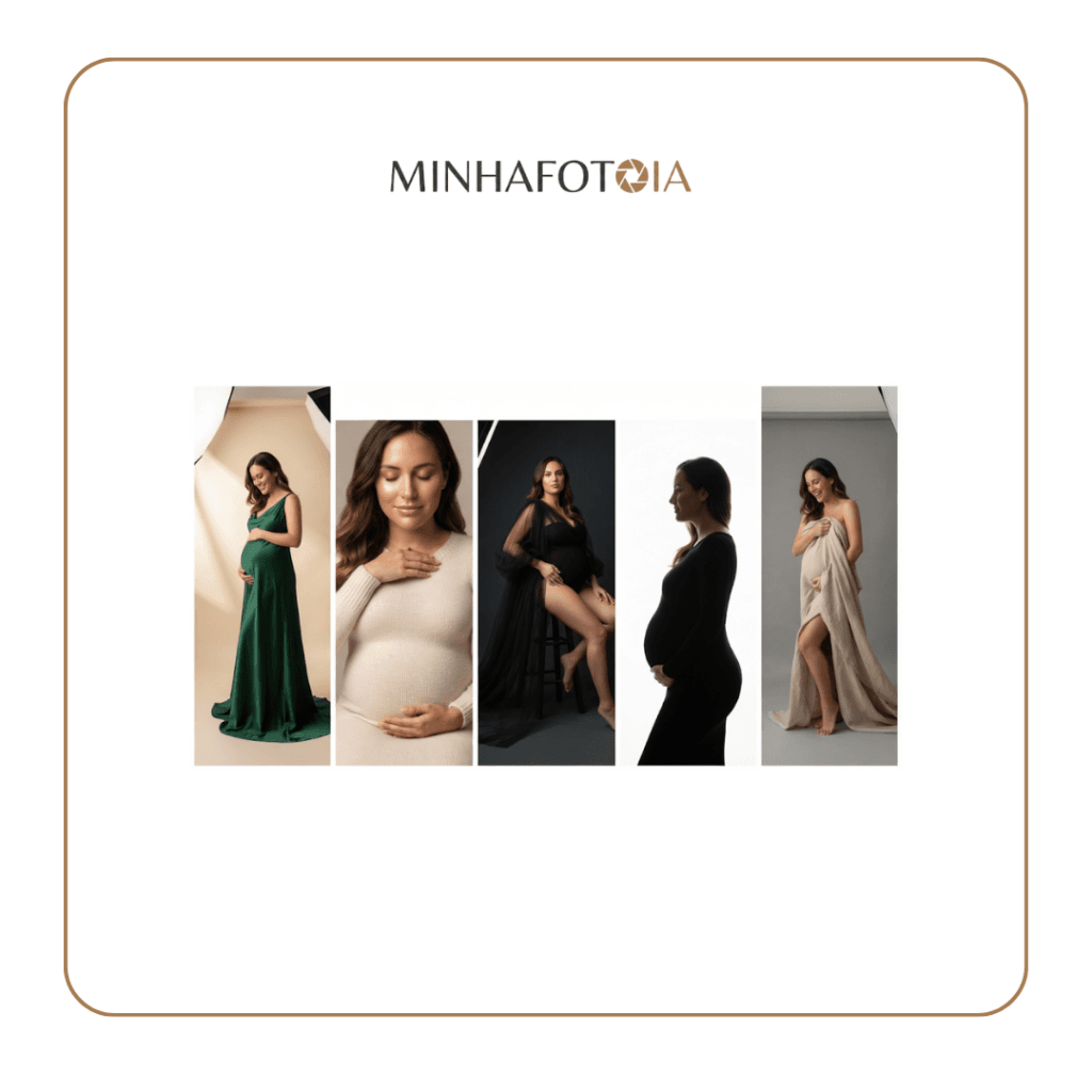 Prompt para Ensaio Gestante IA - studio - minhafotoia.com.br