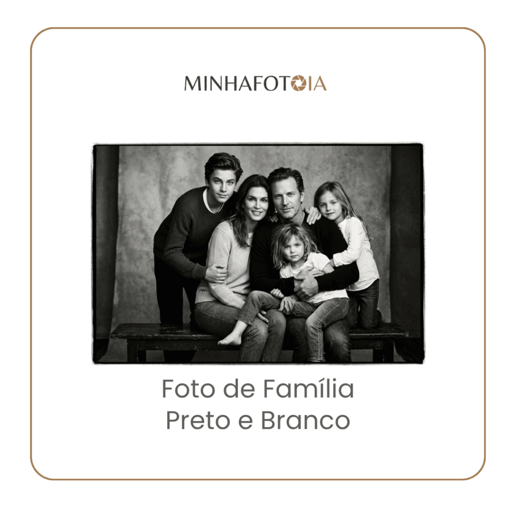 Prompt para Foto de Família Preto e Branco - resultado-minhafotoia.com.br