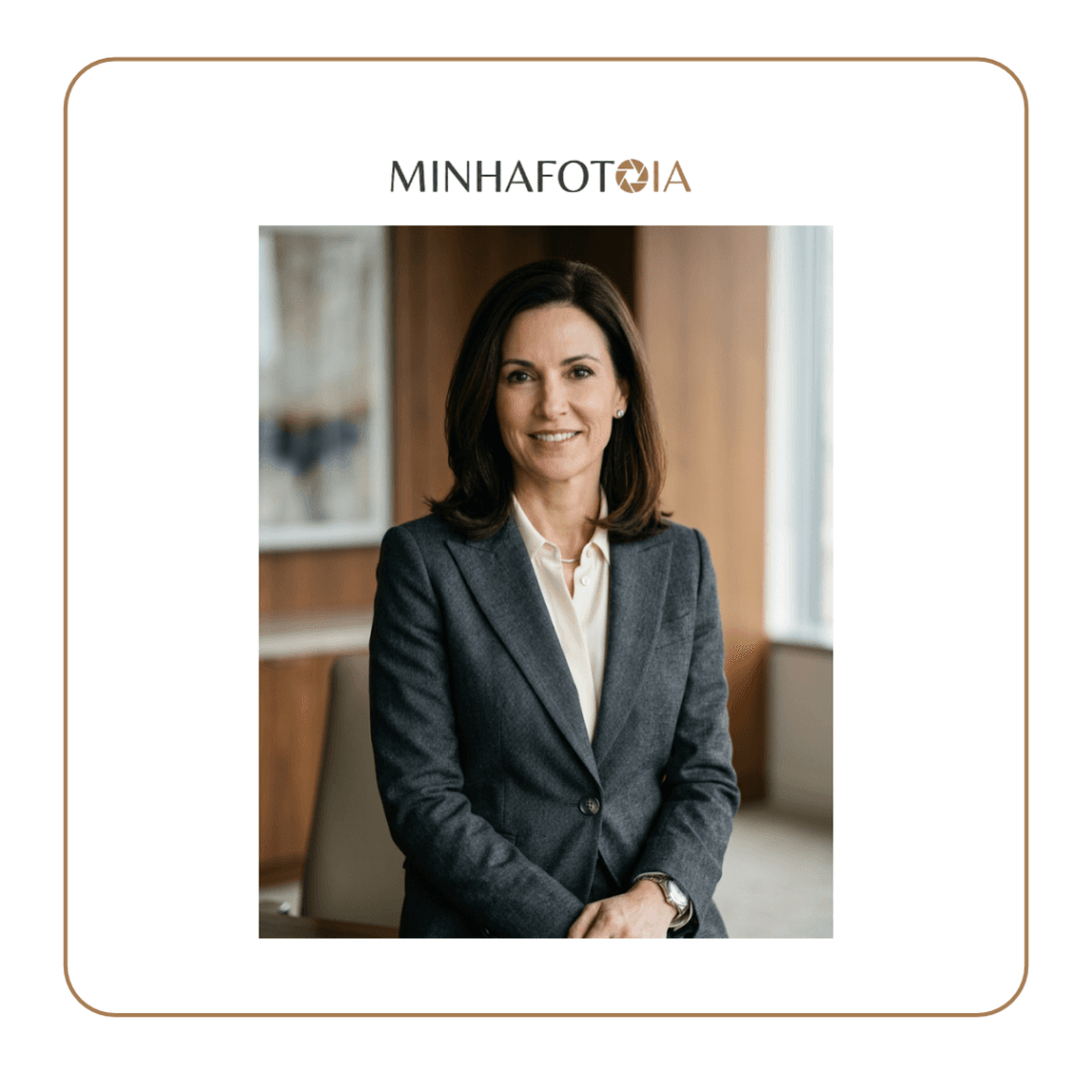 Prompt para foto profissional feminina - executiva - minhafotoia.com.br